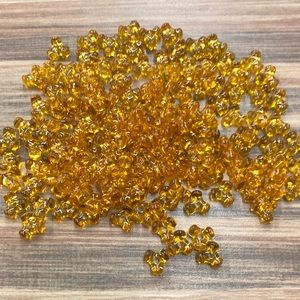 Yellow three side opaque beads